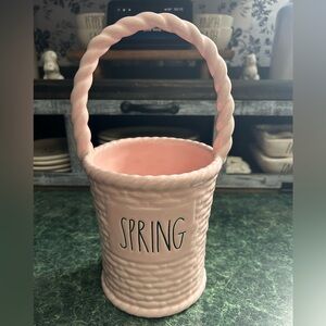 Rae Dunn Pink Spring Basket